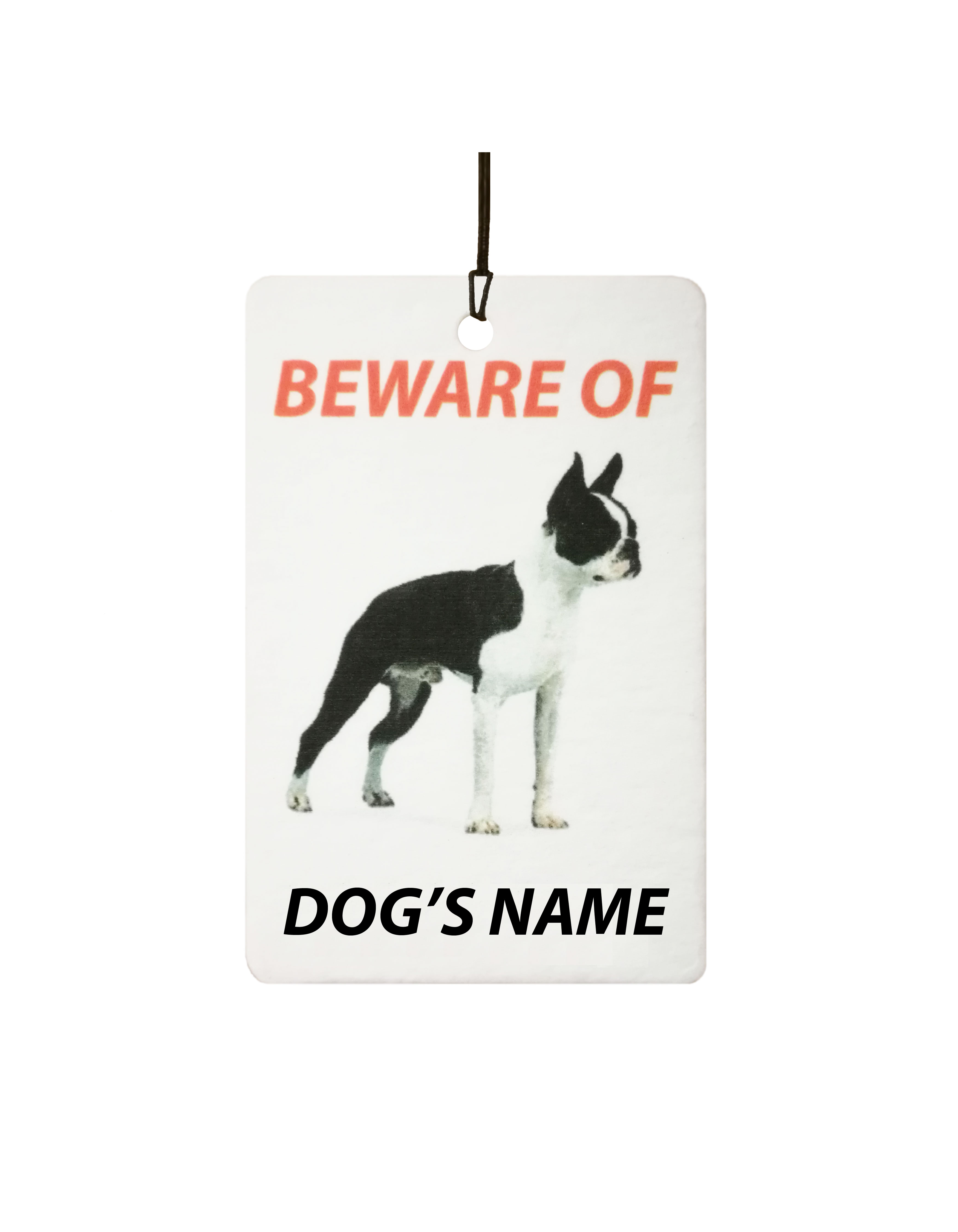 Personalised Dog's Name Boston Terrier