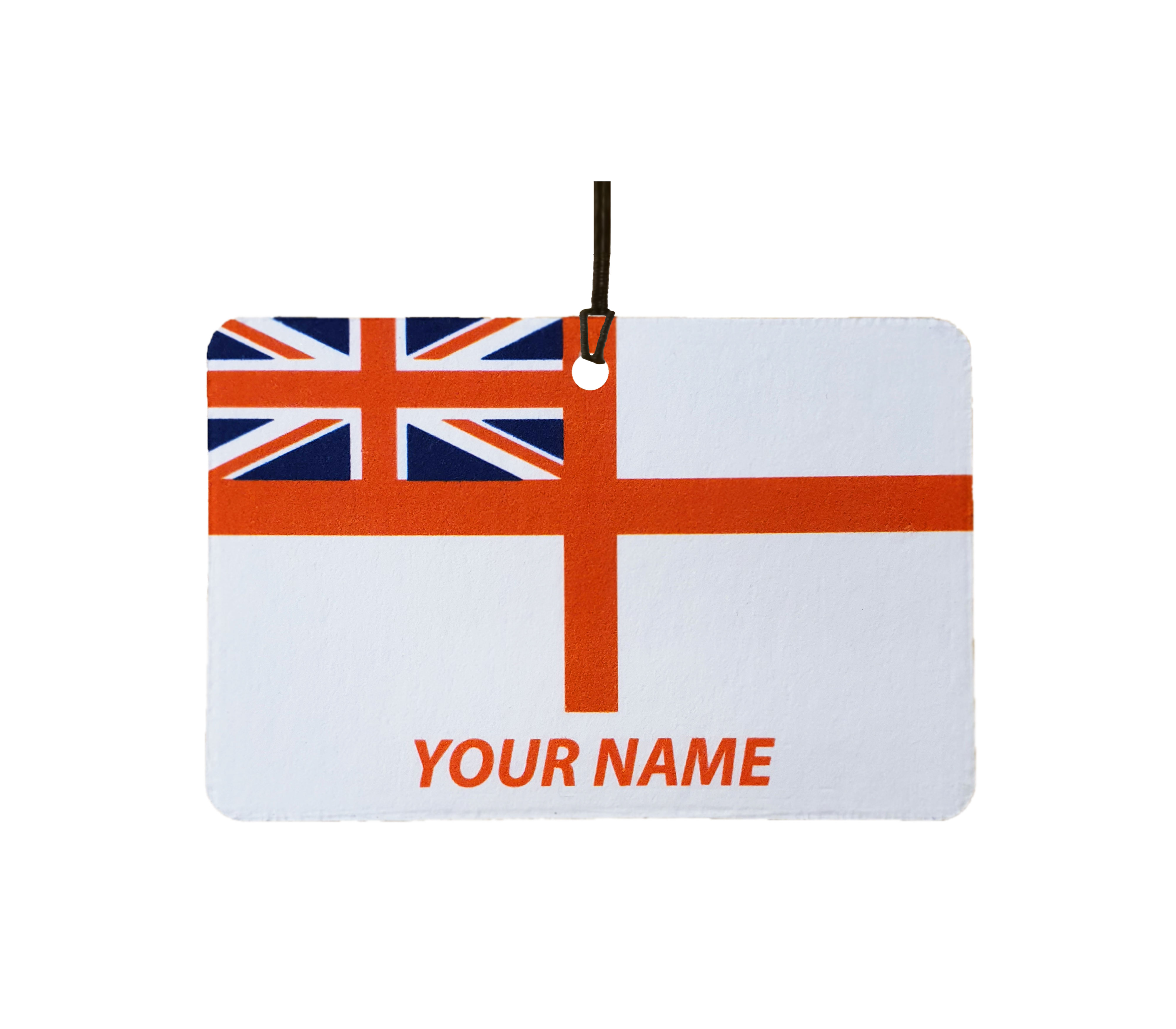 Personalised British Royal Navy White Ensign