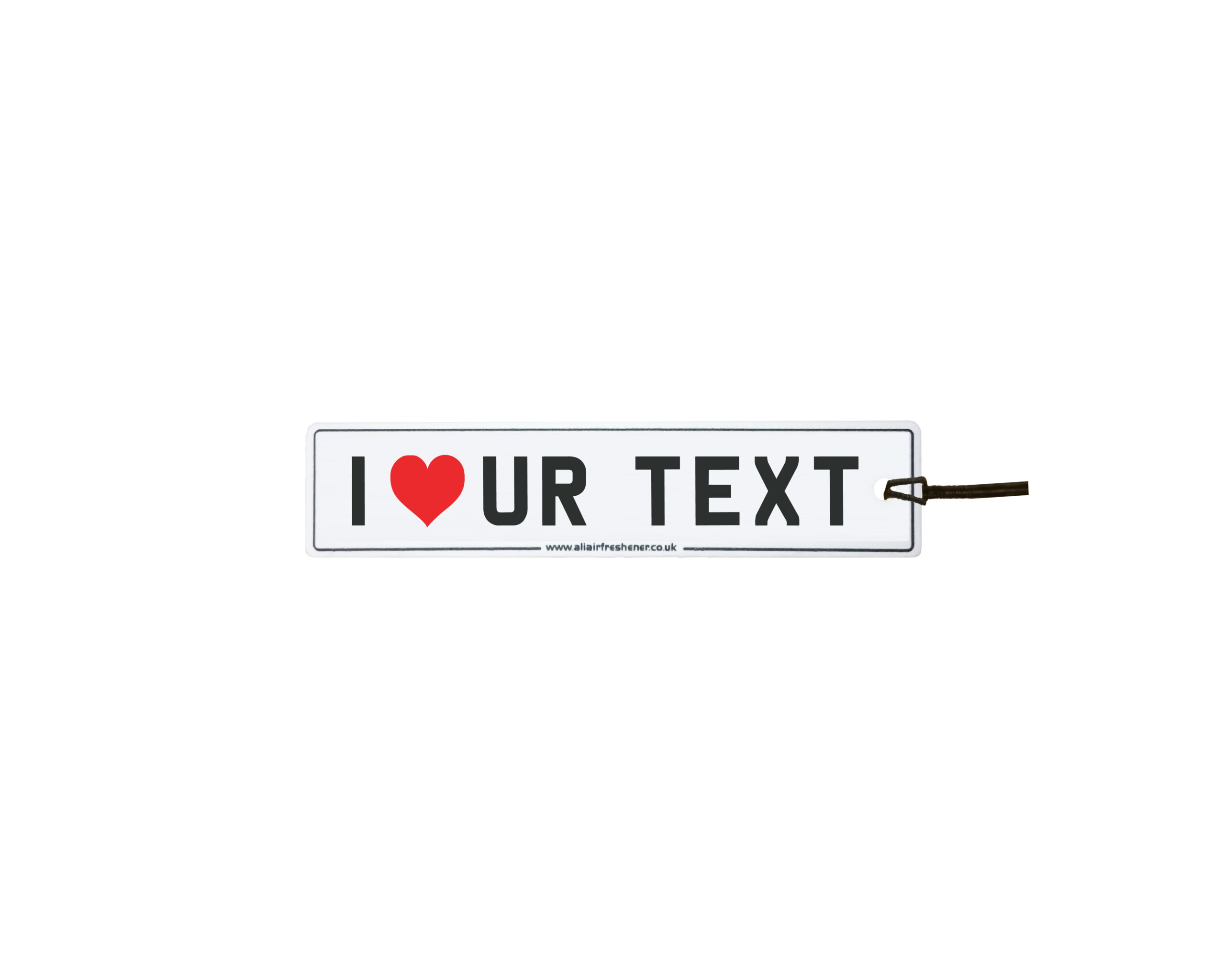 Custom I Love...Your Text Number Plate