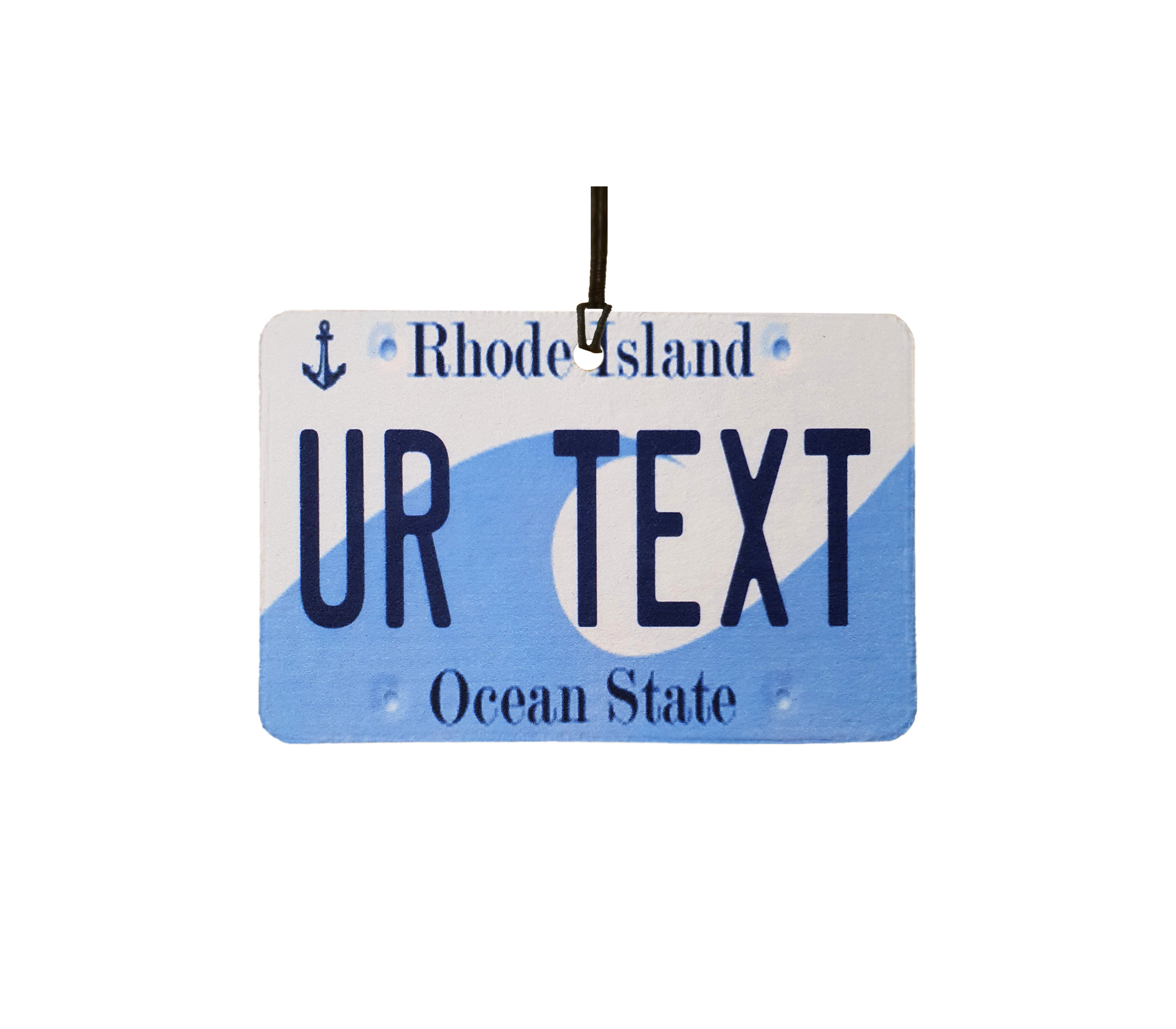 Personalised Rhode Island License Plate