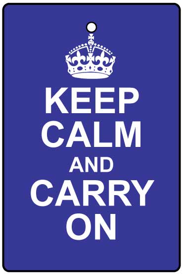 Keep Calm And Carry On - Blue