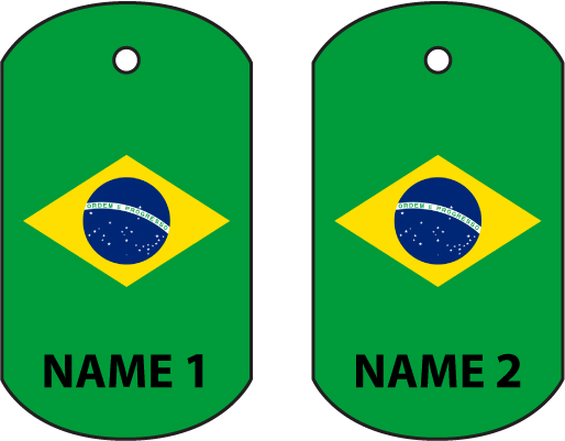 Personalised Brazil Dog Tag
