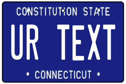Personalised Connecticut License Plate