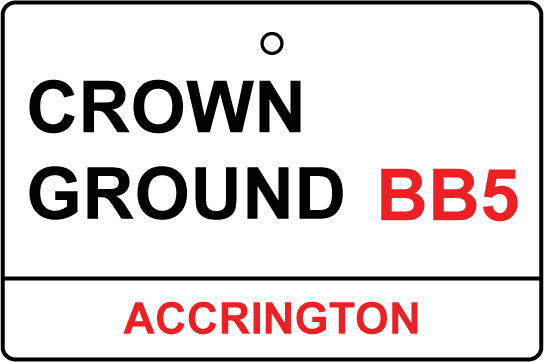 Accrington / Crown Ground Street Sign