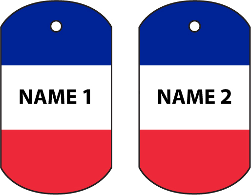 Personalised France Dog Tag