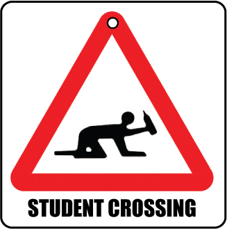 Student Crossing Novelty Road Sign