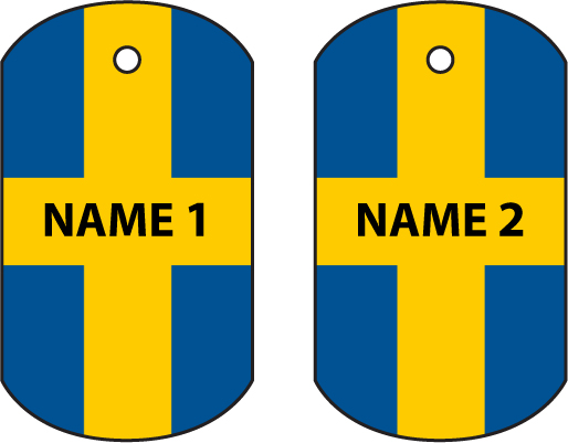 Personalised Sweden Dog Tag