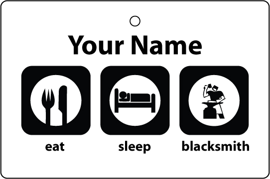 Personalised Eat Sleep Blacksmith