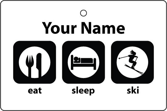 Personalised Eat Sleep Skiing