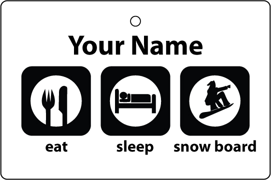 Personalised Eat Sleep Snow Boarding